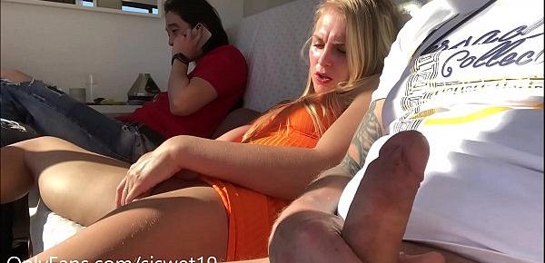 Horny Blonde Fingers in Public *** SiswetLive.com